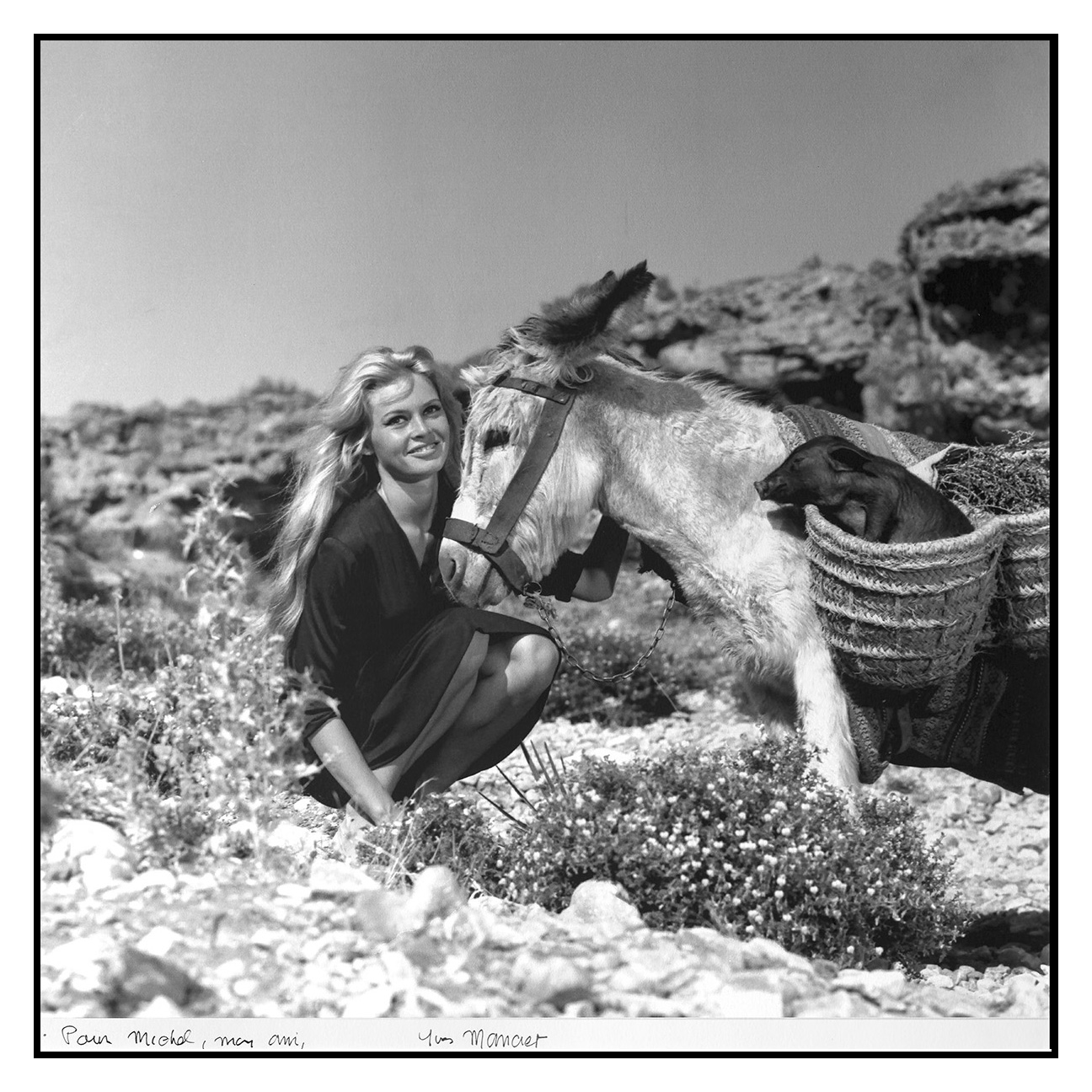 Brigitte Bardot sur le tournage du film "Les Bijoutiers du clair de lune" de Roger Vadim